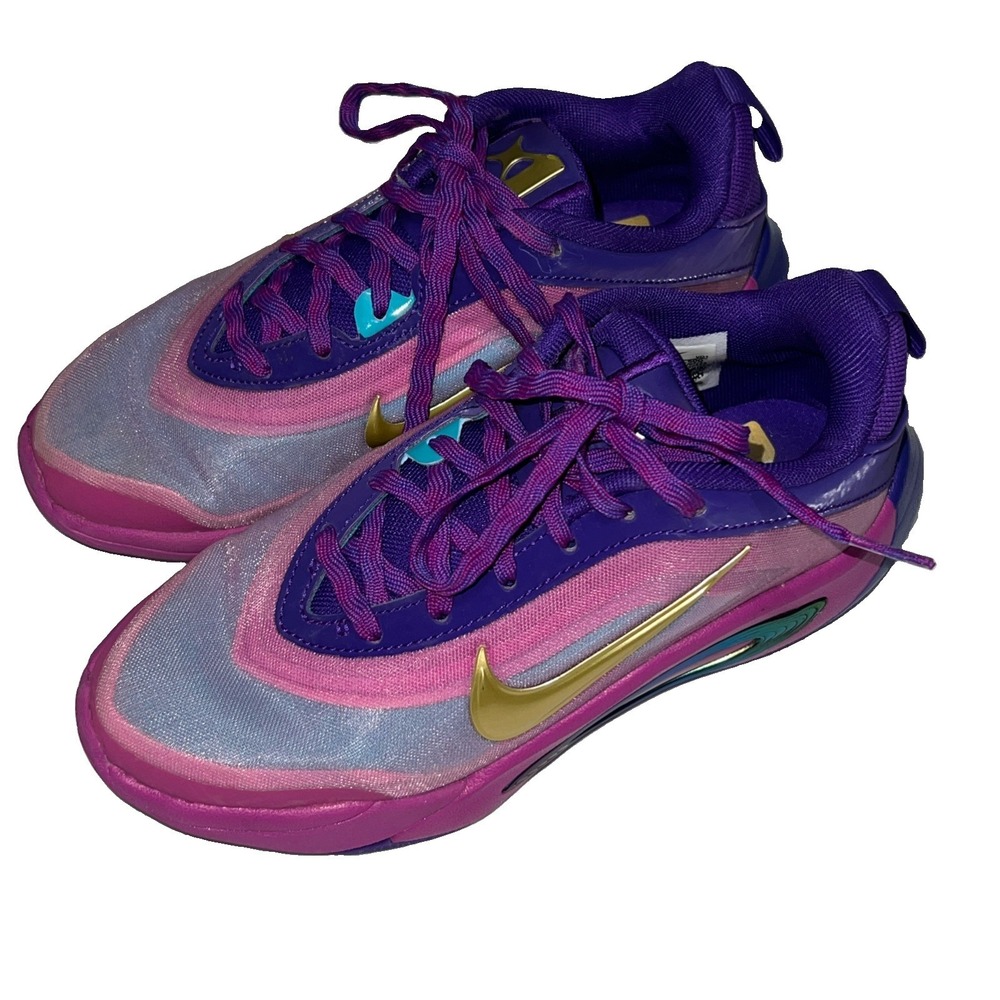 Nike A'One Unapologetic Basketball Shoes 1.5Y Girl Purple Violet Gold Aja Wilson